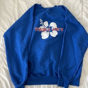 Royal blue Trader Joe’s pullover sweater